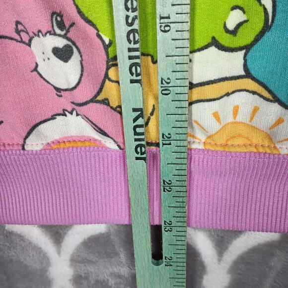 Care Bears Sweater Womens Small Hybrid Pullover Cartoon Rainbow Pastel Top Cute - Picture 7 of 8
